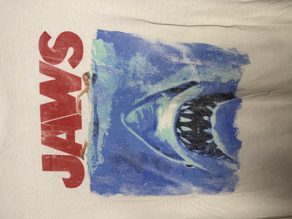Universal Studios‎ Jaws Movie T-Shirt - White - Size XL Throwback